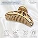 Parcelona French Golden Rain Drop Small 2 3/4 Inch Jaw Hair Claw Clip Clamp (Golden) - Image 3