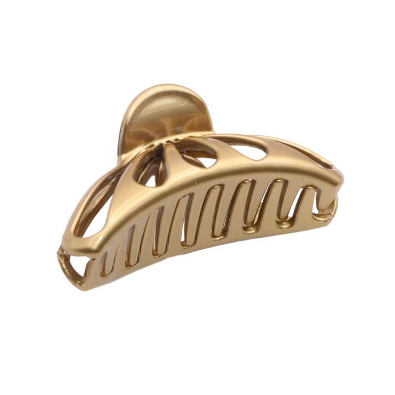 Parcelona French Golden Rain Drop Small 2 3/4 Inch Jaw Hair Claw Clip Clamp (Golden) - Image 2