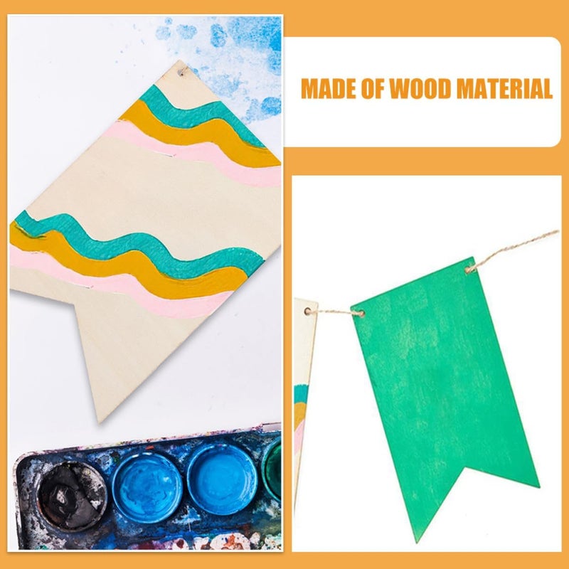 Unfinished Wood Sign Blanks with Hemp Rope, 20pcs 15x9.6cm Wooden Boards for Crafts DIY Hanging Plaques Suitable for Painting and Engraving Home Decor - Image 2