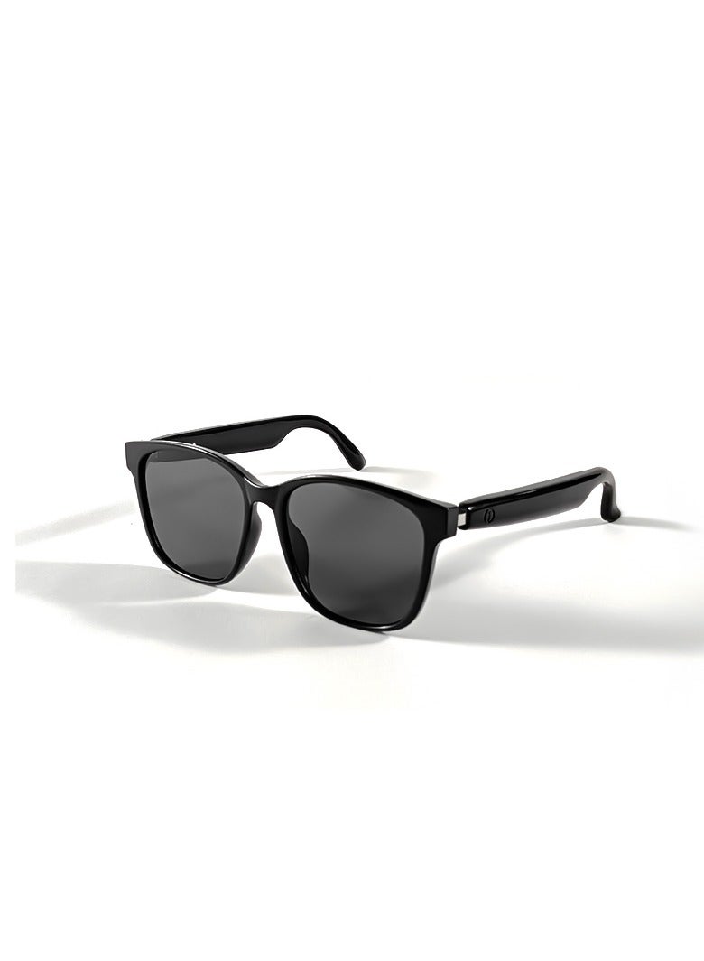 جولف لينك نظارات شمسية سماعات حماية من الأشعة فوق البنفسجية مكالمات موسيقية تقليل الضوضاء سماعة محمولة GS08 تحكم ذكي باللمس نظارات شمسية ذكية سوداء - Image 1