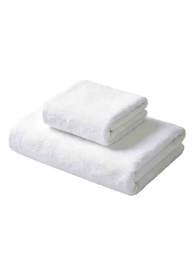 2-Pcs set： towel（40x80cm）+Bath Sheet (70x150cm) - Premium 100 % Combed Cotton 600 GSM Large Towel, Highly Absorbent, Quick Dry,Best Towel for Bathroom, Spa And Hotel. - Image 2