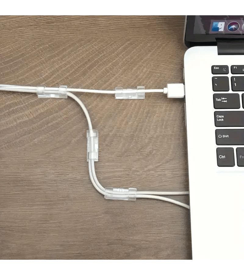 مشابك كابلات لاصقة شفافة، عبوة من 32 قطعة، أدوات فعالة لإدارة خطوط الطاقة، تنظيم الكابلات البلاستيكية - Image 5