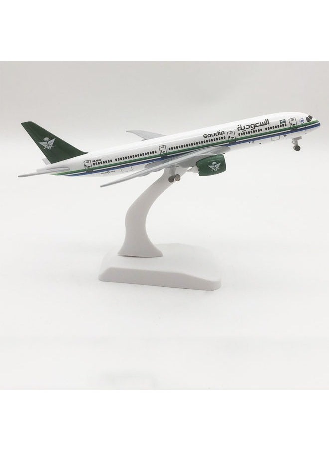 General - 20cm Alloy Aircraft Tabletop Display Model 1:200 Scale Saudi B787 Aircraft Model Ornaments, Toys, Decorations, Collectible Gifts - Image 1