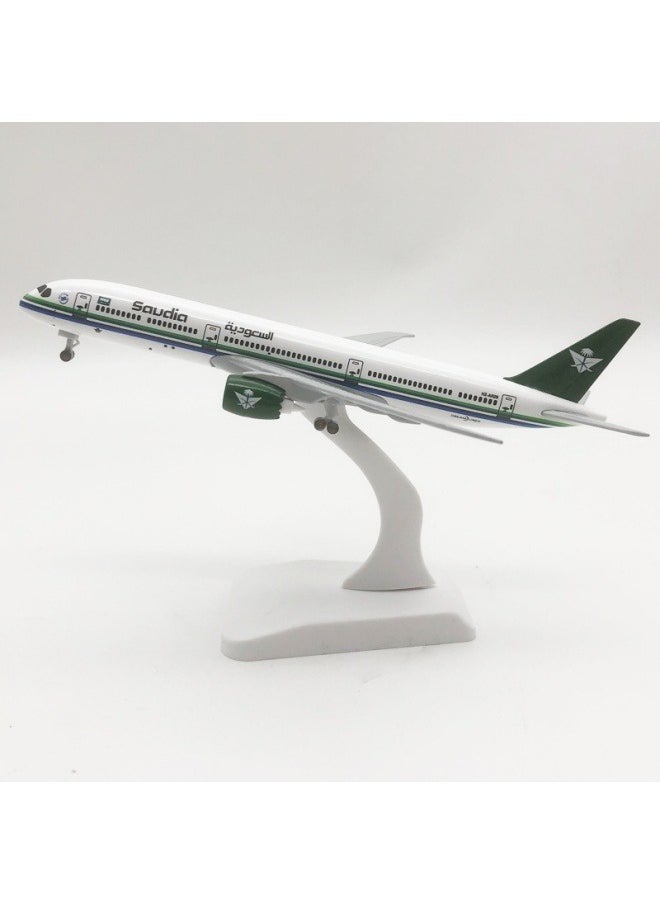 General - 20cm Alloy Aircraft Tabletop Display Model 1:200 Scale Saudi B787 Aircraft Model Ornaments, Toys, Decorations, Collectible Gifts - Image 1