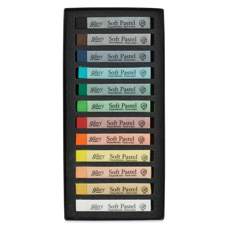 MUNGYO Gallery Artists' Soft Pastels-12 Colors,Multicolor - Image 2