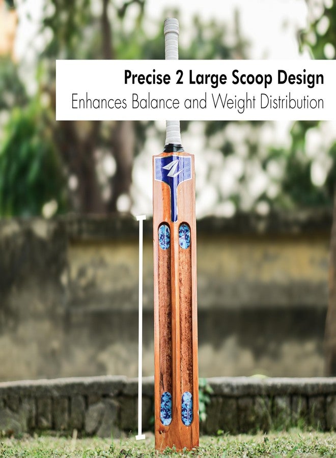 زاب مضرب تنس ZAP Glaze Scoop للكريكيت (إصدار فاخر - 35 بوصة) | خشب الصفصاف الكشميري من الدرجة الأولى | مضرب كريكيت صلب لكرة التنس | خفيف الوزن للغاية مع طلاء مقاوم للماء | مثالي للضربات القوية - Image 2