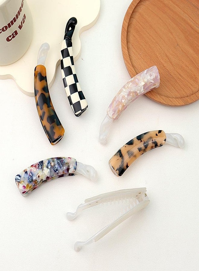 Hatanu Mall Banana Claw Clip for Women & Girls, Non-Slip Large Hair Claw Clips for Women & Girls Thick & Thin Hair, Clincher Comb, Banana Claw Grip Clip (6 pcs Small Banana Clip) - Image 4