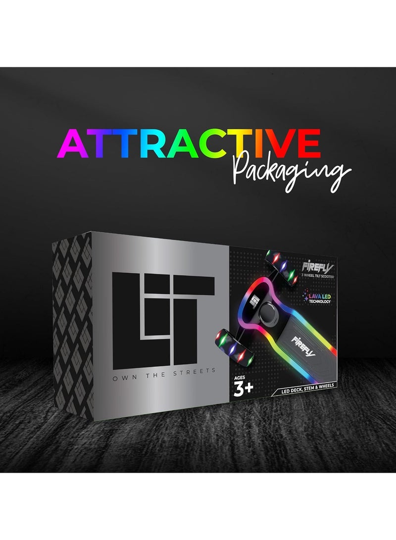 LIT Firefly 3-Wheel Light-Up Scooter with LAVA LED Technology Featuring Bright LED Lights - Image 5