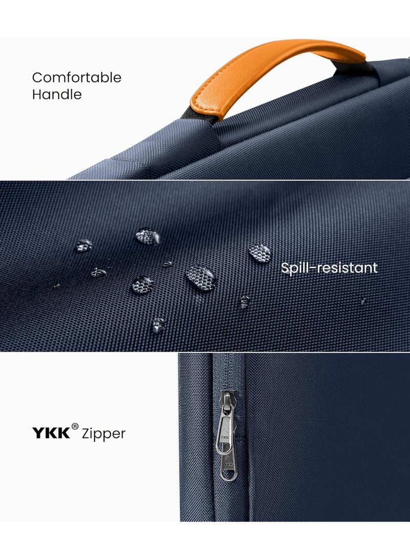 Tomtoc Defender-A14 Eco-Friendly 13.5–14 Inch Laptop Briefcase – Slim, Shockproof Case with CornerArmor, Water-Repellent Recycled Fabric – Compatible with MacBook Pro 14" M4/M3/M2/M1, Surface Laptop 5, Dell XPS - Image 5