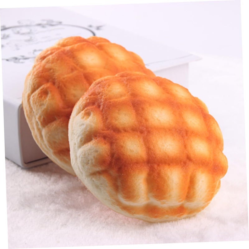 Garneck 2pcs Realistic Faux Bread Decoration Photography Prop Bakery Display Piece - Image 5