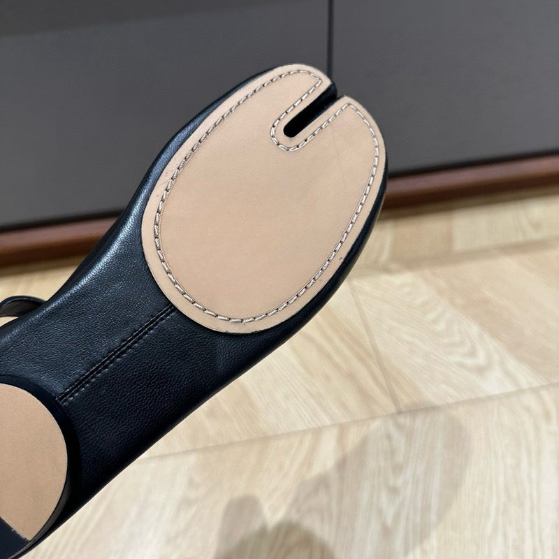 [Migua] Niche Style M6 Split-Toe Double-Strap Mary Jane Shoes Tabi Pig Trotters Flats Ballet Soft Shoes - Image 5