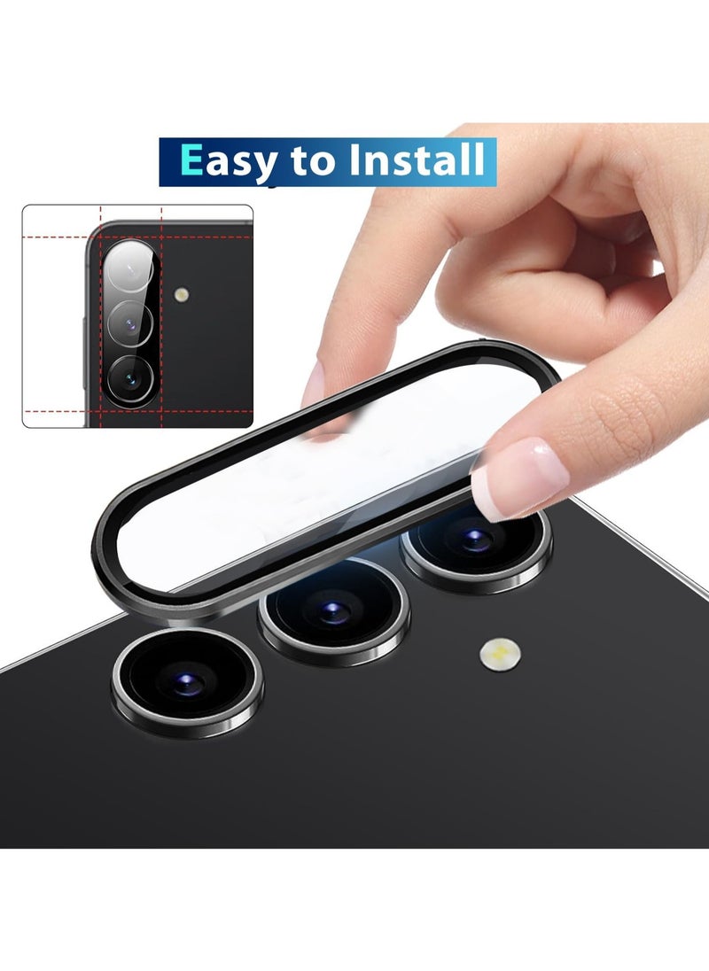 URBBKING For Samsung Galaxy A56 5G Camera Lens Protector, Scratch-Resistant HD Clarity Ultra-Thin 9H Tempered Glass with Aluminum Edging, Individual Metal Lens Cover (Black)  - Image 3