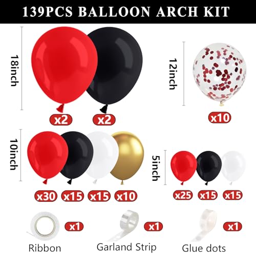 DAZONGE Graduation Decorations 2025, Set of 4 Red Grad Balloon Boxes with 139pcs Balloon Arch Garland Kit & 4 Light Strings - So Proud of You 2025 Graduation Decorations for Any Grades - Image 4