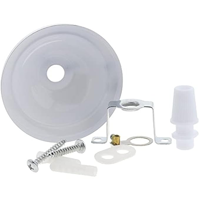 SMALL (67MM) PERIOD STYLED METAL CEILING ROSE IN WHITE FINISH WITH NYLON CORD GRIP - Image 2