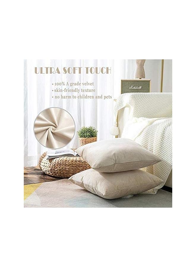 Zaboon benefit NEW YORK Decorative Solid Filled Linen Cushion (Light Orange, 45x45cm) - Image 2