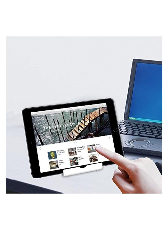Jetech Tablet Stand, Adjustable Portable Desktop Holder, Foldable Dock for iPad/iPad Pro/Air/Mini, Galaxy Tab A8/A7 Lite/A7/S8/S7, Kindle, Tab/Phones(4-13"), Silver - Image 2