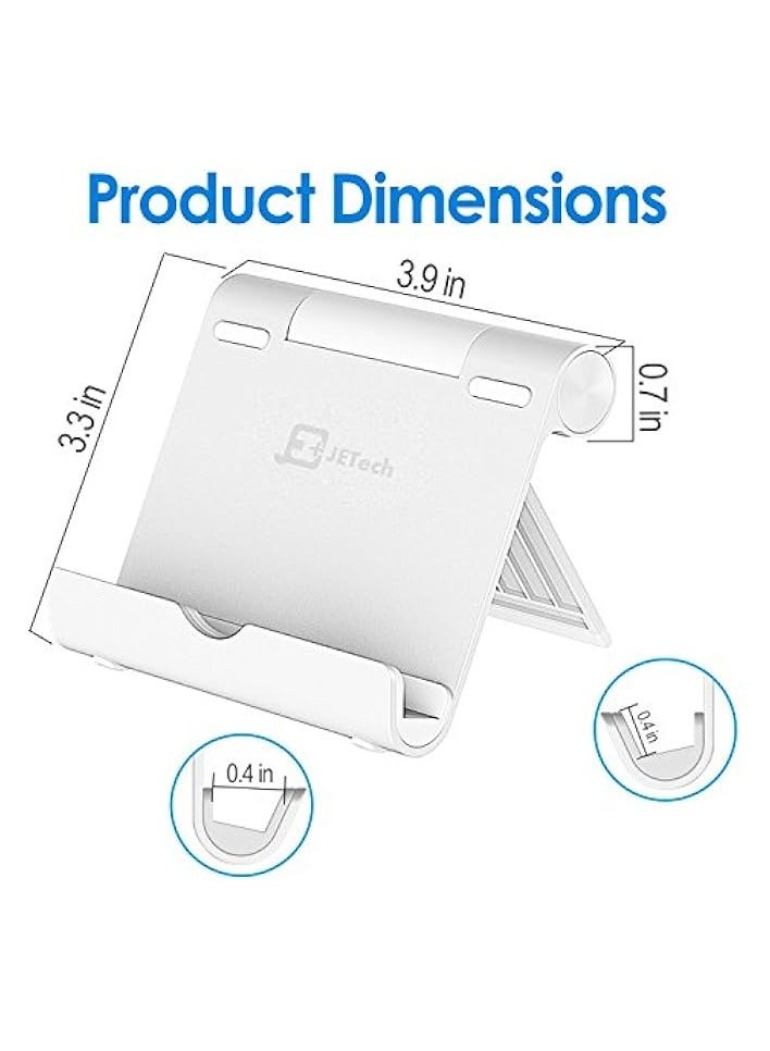 Jetech Tablet Stand, Adjustable Portable Desktop Holder, Foldable Dock for iPad/iPad Pro/Air/Mini, Galaxy Tab A8/A7 Lite/A7/S8/S7, Kindle, Tab/Phones(4-13"), Silver - Image 3
