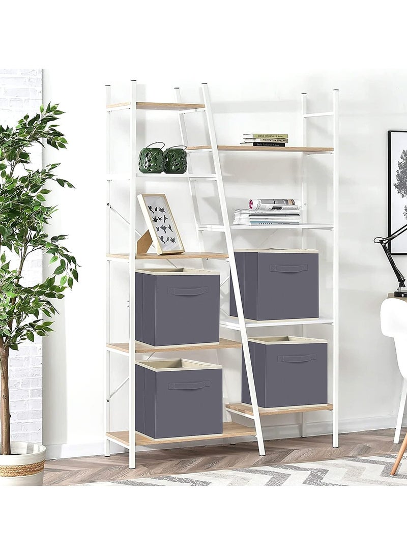 XiuWoo 6 Pack Collapsible Storage Bins Cubes, Fabric Bins, Large Capacity Storage Cubes with Handles and Cardboard for Books Toys Clothes and Sundries  - Image 3