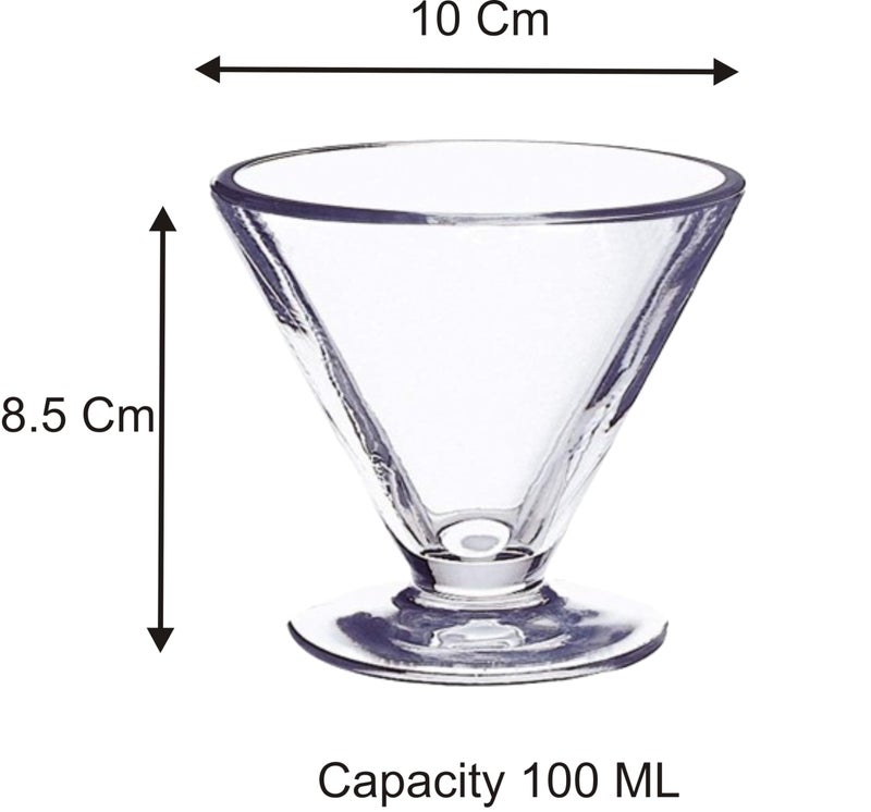 Somil Stylish Ice Cream Bowl for Ice Cream, Dessert and Pudding, Clear, 100 Ml, 10 X 10 X 8.5 Cm - Image 5