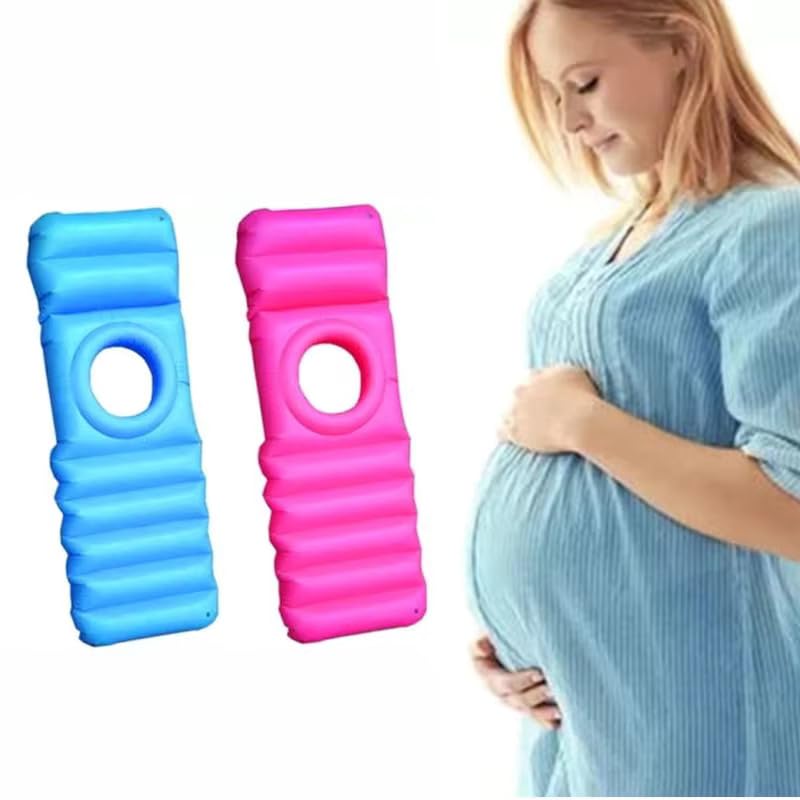 Deoxys Inflatable Pregnancy Pillow - Full Body Maternity Airbed/Float with Hole for Tummy - for Ultimate Sleeping Support & Comfort - Say Goodbye to Pregnancy Related Aches and Pains - Image 1