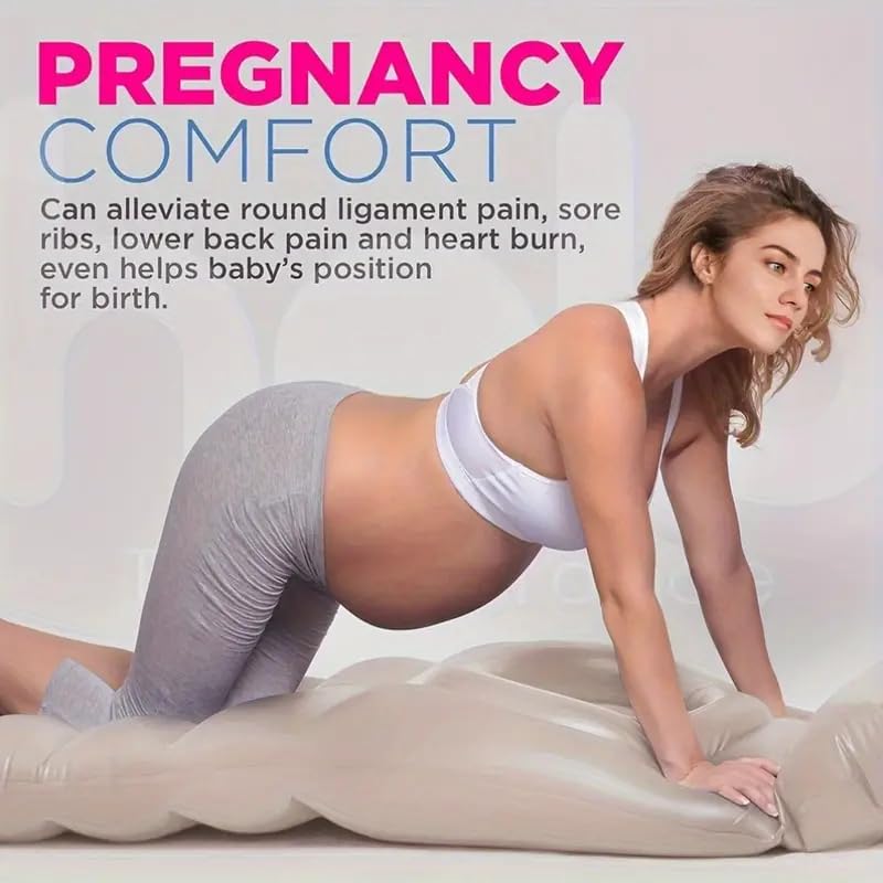 Deoxys Inflatable Pregnancy Pillow - Full Body Maternity Airbed/Float with Hole for Tummy - for Ultimate Sleeping Support & Comfort - Say Goodbye to Pregnancy Related Aches and Pains - Image 2