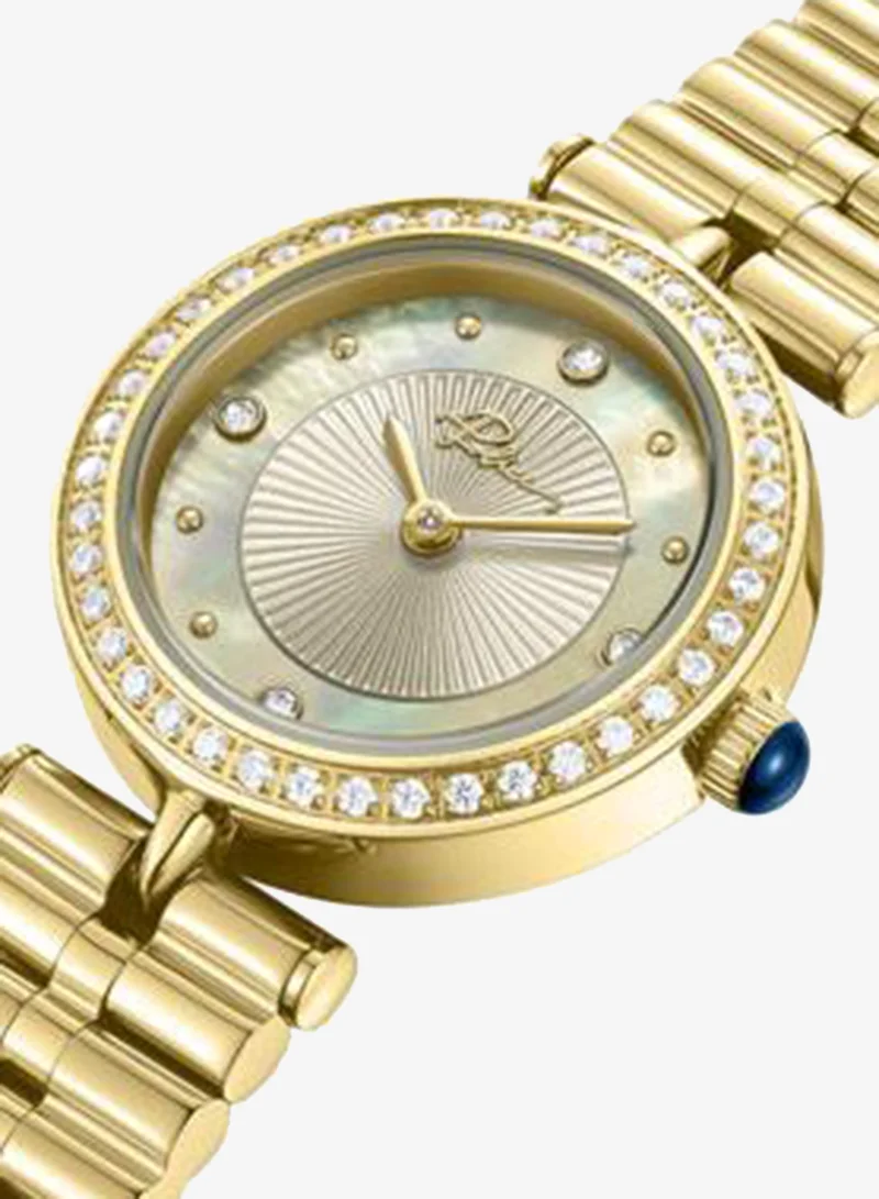بوليس Agra Champagne Dial Stainless Steel Bracelet Analog Watch for Women, 24mm