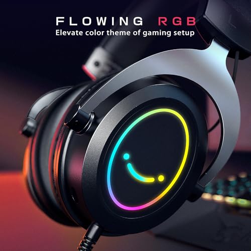 FIFINE RGB Gaming Headsets,Comfortable Over-Ear Headphones with Microphone,Wired Audio Jack Connection,Leather Passive-Noise-Cancelling Earcups,for PC PS4 PS5 Xbox Gamer Ampligame H3 - Image 5