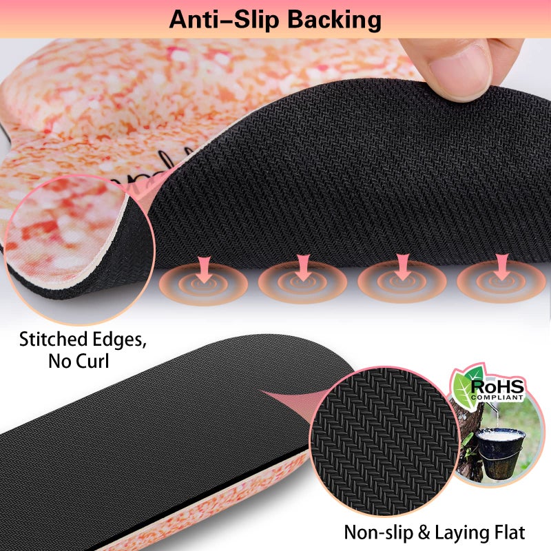 Canjoy Mouse Pad with Wrist Support, Canjoy 3-in-1 Keyboard Wrist Rest + Ergonomic Mouse Pad + Coaster, Gel Wrist Rest for Computer Keyboard, Easy Typing & Pain Relief - Image 5