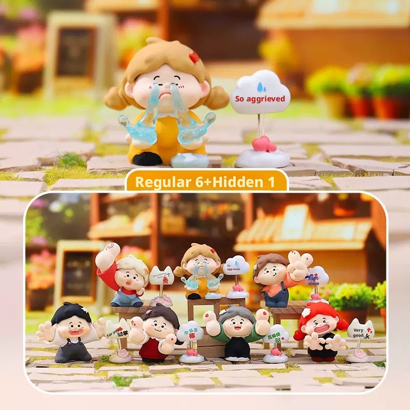 Glowing Life Cartoon Blind Box Collectible Resin Figurine - Image 1