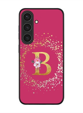 For Samsung Galaxy S25 5G Case,Slim fit Camera Protection, Shockproof Thin Phone cover  - Custom Monogram Floral - B ( Deep Pink ) - pzsku/Z3C0F5B59B3E78DE1446BZ/45/_/1738074023/217fcf82-bc31-4573-8886-d4c3b2d36917