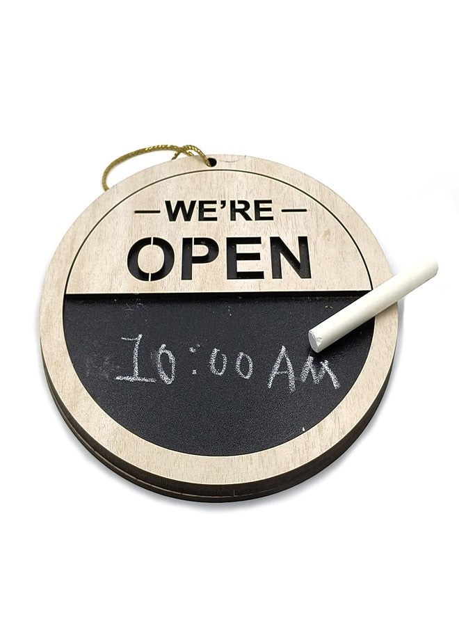 Vnockd We're Open/Closed Wooden Sign with Time Chalkboard, Welcome Sign for Restaurant, Cafe, Bar, Hotel, Office, Home Decor - Image 5
