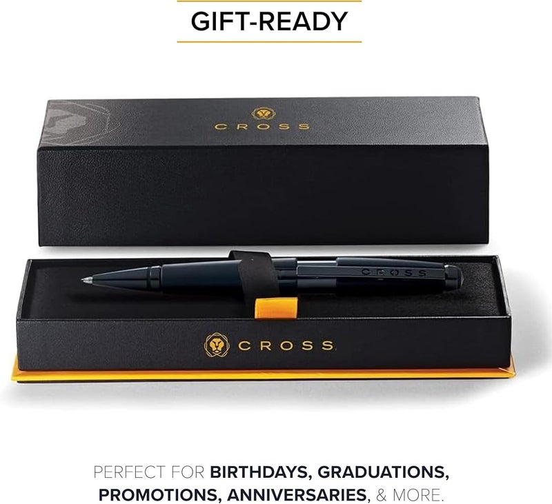 Cross Edge Matte Black Lacquer Gel Rollerball Pen Elegant Accessory for Smooth Writing, Capless Slide-Open and Snap-Shut Design, Ergonomic Shape, Comfortable Grip, Gift-Ready - Image 5