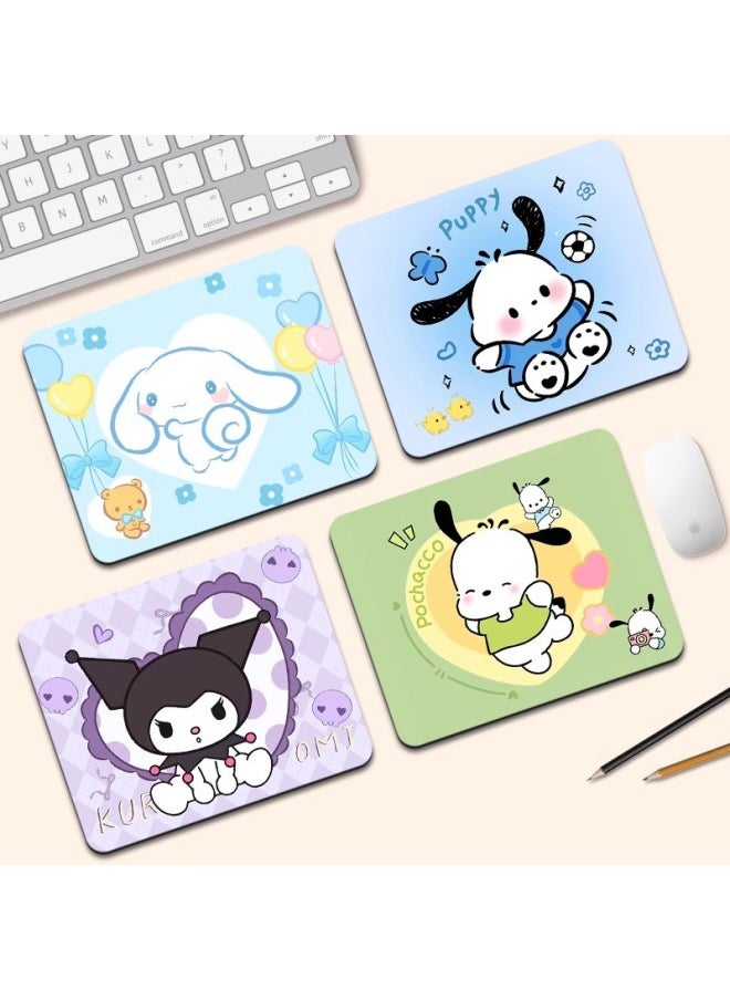 Generic - Cartoon Mouse Pad Home Office Desk Mat Small Size Cute Wristband Edge-locking Table Mat For Boys And Girls Student Desk Mat-Color:260*210 2mm-Pattern:1002 Princess Bunny - Image 1