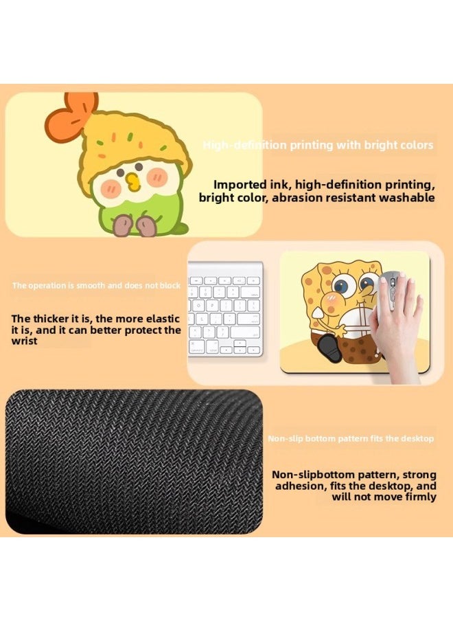 Generic - Cartoon Mouse Pad Home Office Desk Mat Small Size Cute Wristband Edge-locking Table Mat For Boys And Girls Student Desk Mat-Color:260*210 2mm-Pattern:1002 Princess Bunny - Image 1