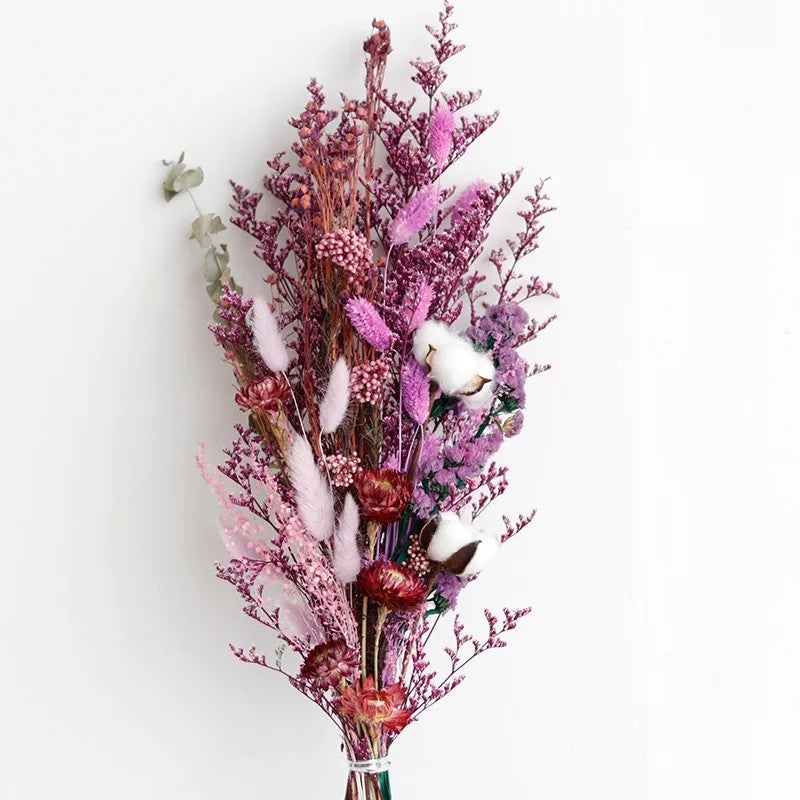 Bluejw G76 Boho Dried Pampas Grass Decor - Natural Dried Flowers Bouquet with Pink Bunny Tails, White Pampas Grass & Daisy Flowers - Dried Plants for Home Decor - Image 1