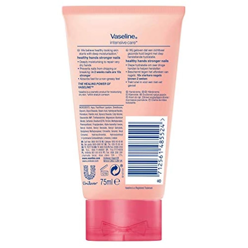 Vaseline Hand Cream, Healthy Hands and Stronger Nails Hand and Nail Cream (75 ml) - Image 2