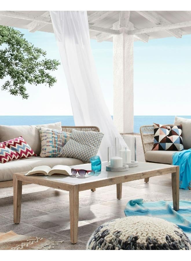 لوفت كوفيت، طاولة قهوة مستطيلة، 120X70X40، خشب، رمادي فاتح مع خشب بلوط C843PR03. - Image 1