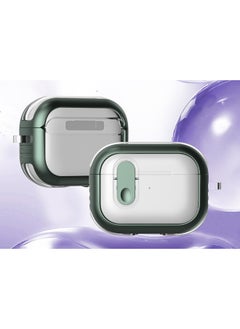 Airpods Pro2 Generation Protective Case Soft Transparent Suitable For Apple Earphone Case Transparent Simple Lock Earphone Protective Case-color:For Apple Green-Applicable Models:airpods 1/2 Generation