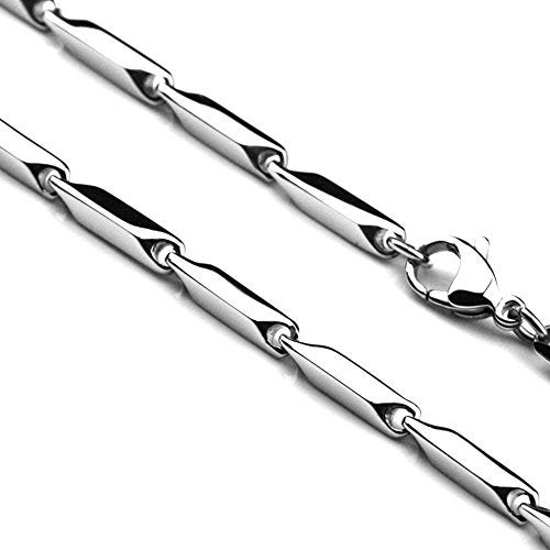 MECOOL Merdia Stainless Steel Ingot Chains for Men | Made of Stainless Steel Necklaces for Men | Special Occasions Mens Necklace Pendant, Jewelry Chain | Male Neck Chain | Thin Necklace Jewelry, 20 Inches - Image 2