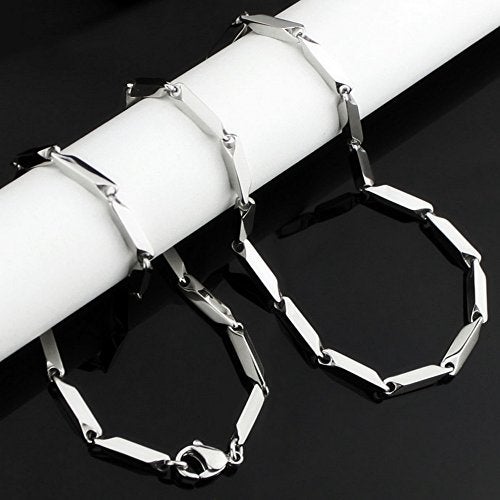 MECOOL Merdia Stainless Steel Ingot Chains for Men | Made of Stainless Steel Necklaces for Men | Special Occasions Mens Necklace Pendant, Jewelry Chain | Male Neck Chain | Thin Necklace Jewelry, 20 Inches - Image 3