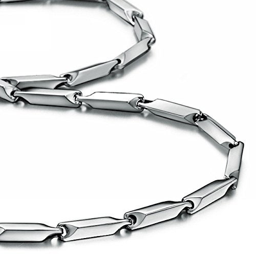 MECOOL Merdia Stainless Steel Ingot Chains for Men | Made of Stainless Steel Necklaces for Men | Special Occasions Mens Necklace Pendant, Jewelry Chain | Male Neck Chain | Thin Necklace Jewelry, 20 Inches - Image 5