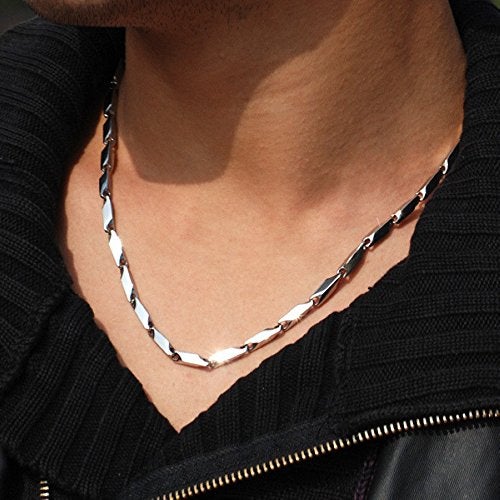 MECOOL Merdia Stainless Steel Ingot Chains for Men | Made of Stainless Steel Necklaces for Men | Special Occasions Mens Necklace Pendant, Jewelry Chain | Male Neck Chain | Thin Necklace Jewelry, 20 Inches - Image 4