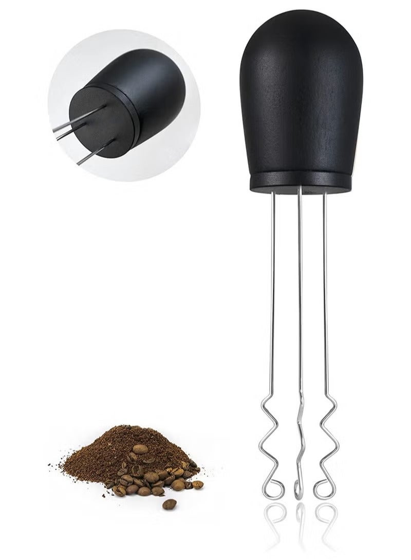 Rock Pow Coffee Needle Zigzag Pen size Design with Tamper 58mm, 53mm, 51mm Distributor Leveler Tool Conglomerate Type Professional Barista Coffee Powder Stirring Tool - Image 1