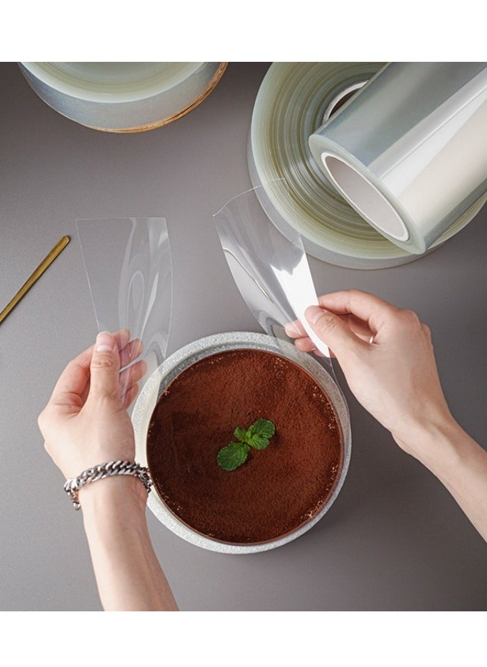 Generic 10cm Clear Cake Film/Acetate Film Sheet/Acetate Cake Collar/Acetate Roll/Cake Collar/Cake Surround Film/Mousse Cake Sheets Surrounding Edge Transparent For Cake Decoration  - Image 2