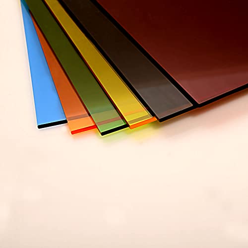 Lesnlok 6 Pack 8 x 12 Colored Cast Acrylic Sheet，1/8" Translucent Plexiglass Sheet，Colored Plastic Sheet… - Image 4