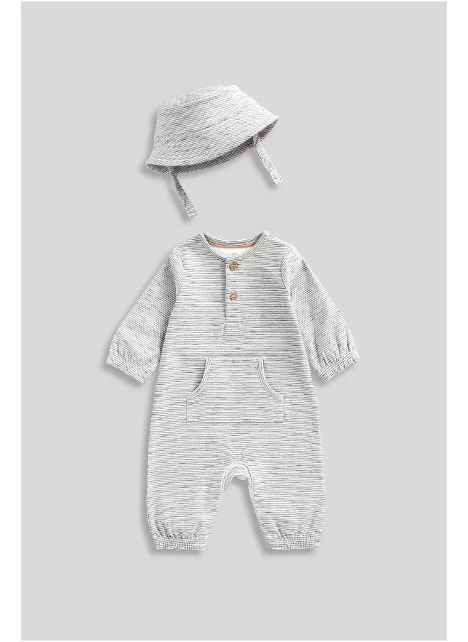 مذركير Grey All-in-One and Hat Set