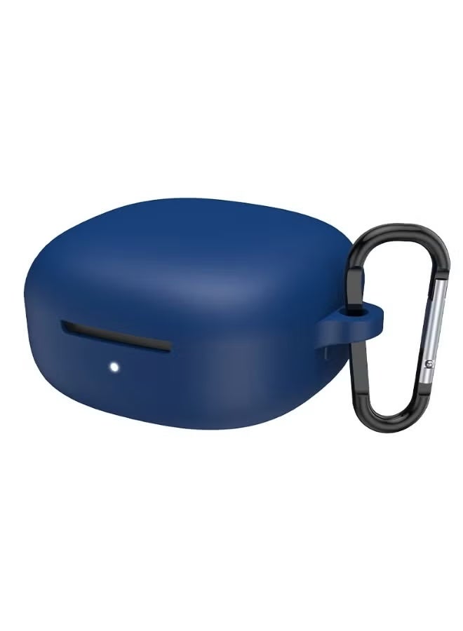 Soft Silicone Cover For xiaomi redmi buds 6 Play Case With Hook Antifall Protective Sleeve Accessories (Blue)