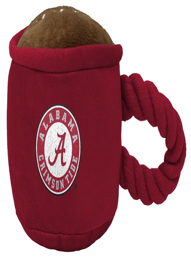 ShopInstaPets Alabama Crimson Tide Coffee Cup Dog Toy | Rope and Squeaker Toy | for All Dog Breeds | Officially Licensed - Image 2