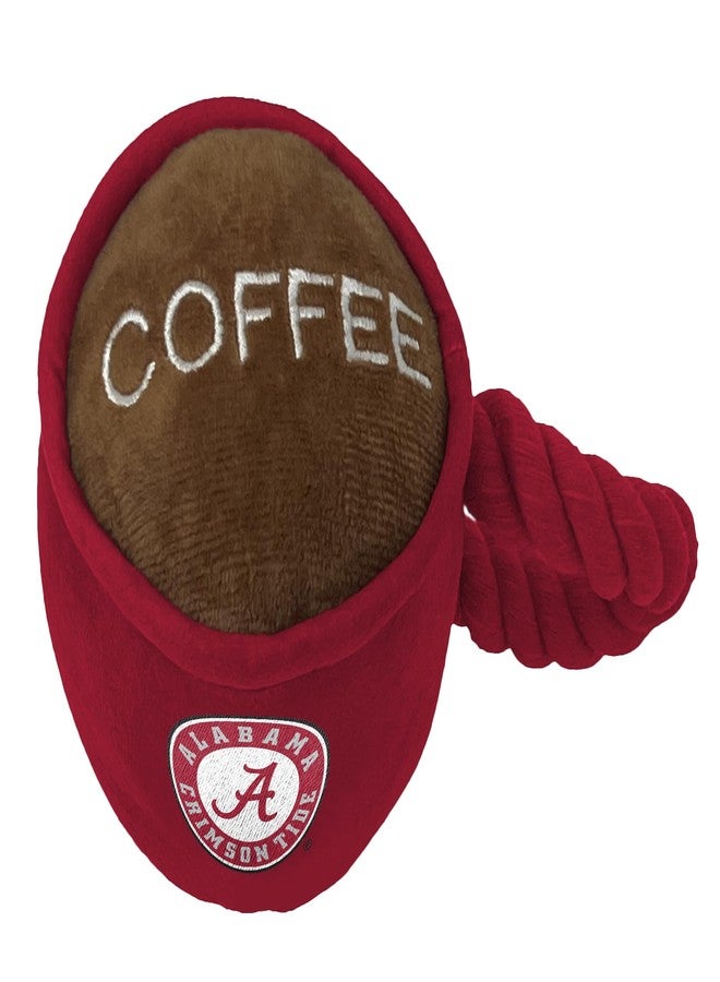 ShopInstaPets Alabama Crimson Tide Coffee Cup Dog Toy | Rope and Squeaker Toy | for All Dog Breeds | Officially Licensed - Image 1