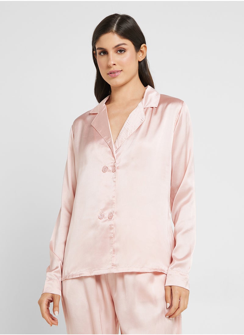 Khizana - Satin T-shirt Pyjama Set - Image 1